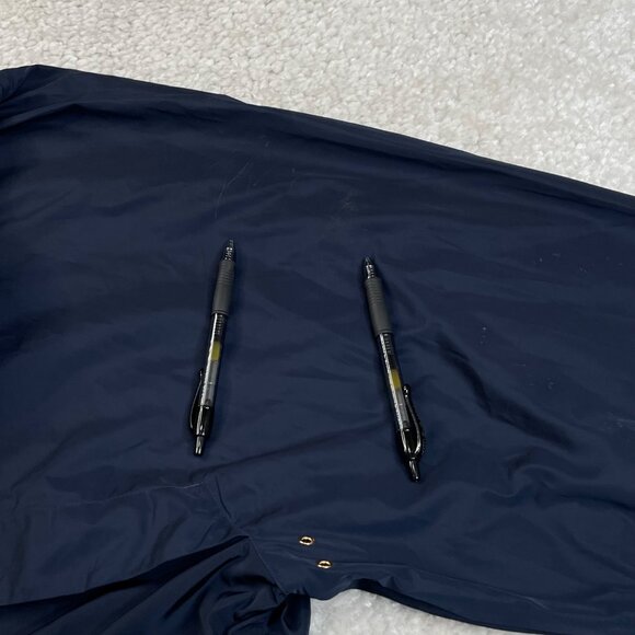 Athleta Rainfall Swing Hooded Zip Parka Jacket Navy Blue L/XL - Picture 6 of 13